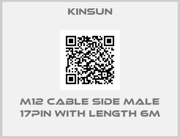 kinsun-M12 Cable side Male 17pin with length 6m