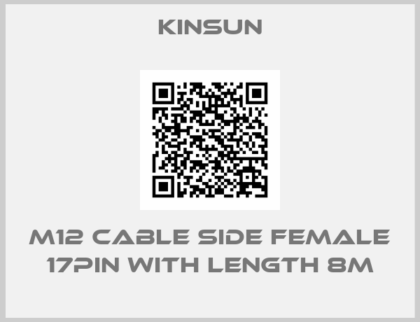 kinsun-M12 Cable side Female 17pin with length 8m