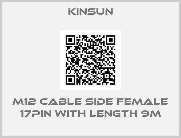 kinsun-M12 Cable side Female 17pin with length 9m