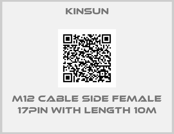 kinsun-M12 Cable side Female 17pin with length 10m