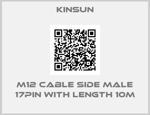 kinsun-M12 Cable side Male 17pin with length 10m