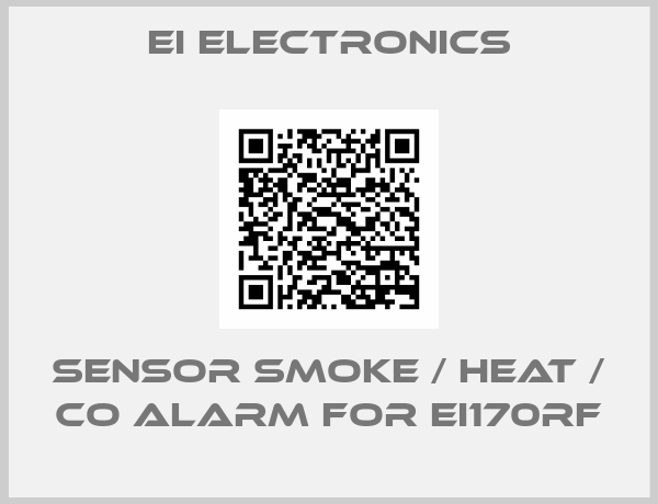 Ei Electronics-sensor Smoke / Heat / CO Alarm for Ei170RF