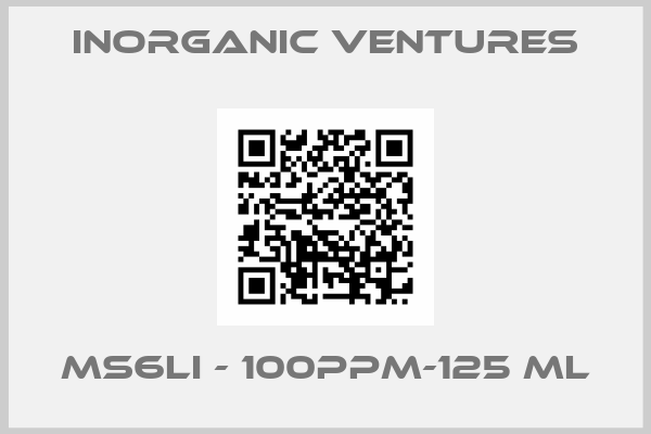 Inorganic Ventures-MS6Li - 100PPM-125 mL