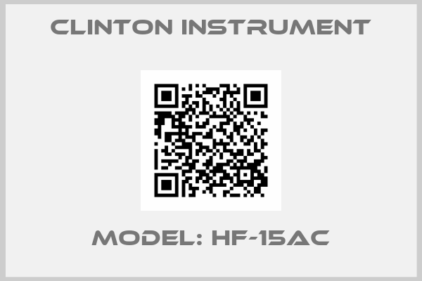 CLINTON INSTRUMENT-Model: HF-15AC