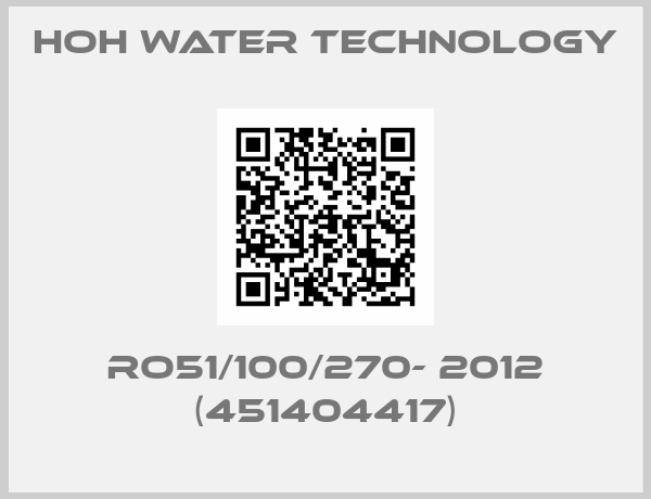 Hoh Water Technology-RO51/100/270- 2012 (451404417)