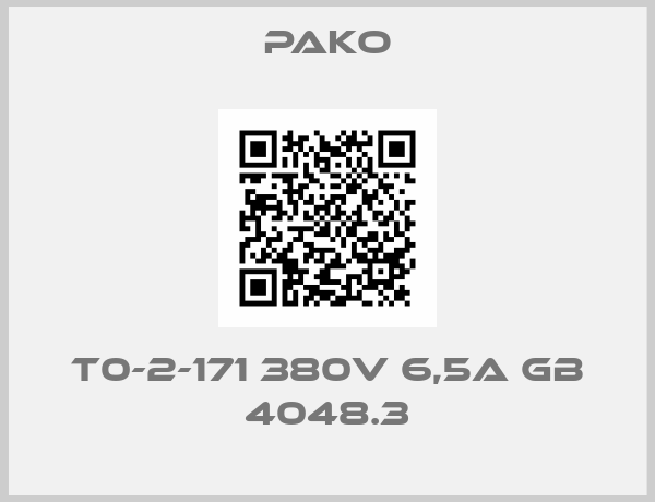 Pako-T0-2-171 380V 6,5A GB 4048.3