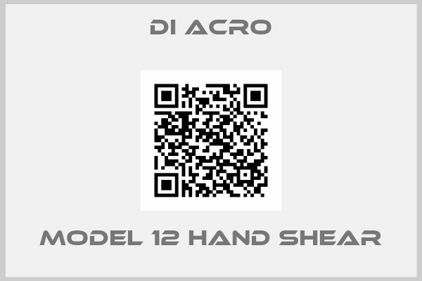 DI ACRO-Model 12 Hand Shear
