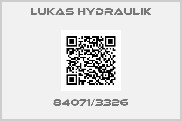 LUKAS HYDRAULIK-84071/3326