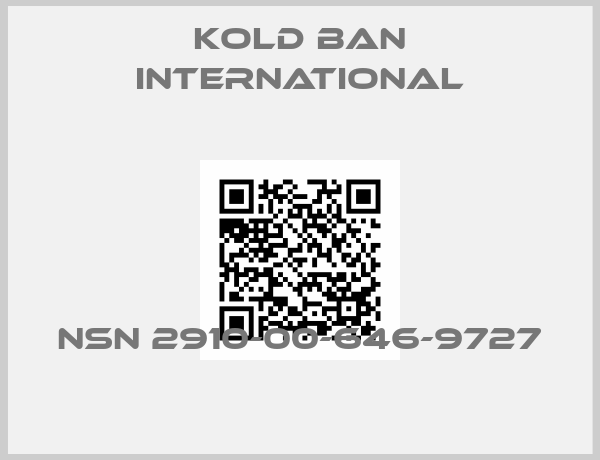 Kold Ban International-NSN 2910-00-646-9727