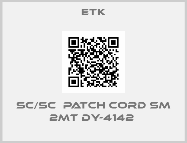 ETK-SC/SC  PATCH CORD SM 2MT DY-4142 