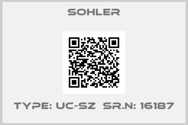 SOHLER-Type: UC-SZ  Sr.N: 16187