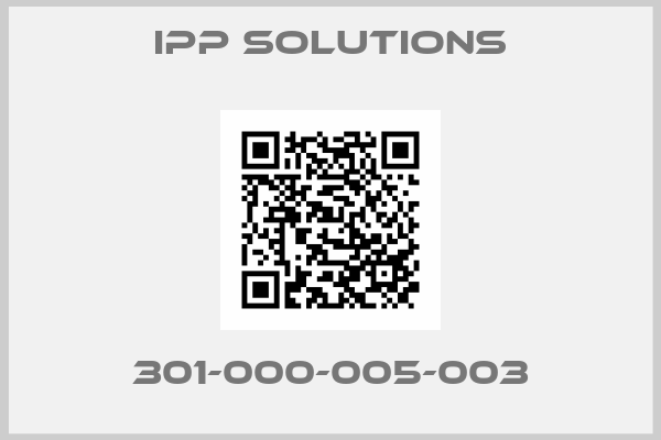 IPP SOLUTIONS-301-000-005-003