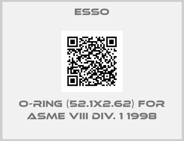 Esso-O-ring (52.1x2.62) for ASME VIII DIV. 1 1998
