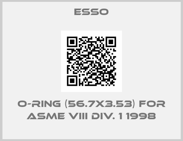 Esso-O-ring (56.7x3.53) for ASME VIII DIV. 1 1998