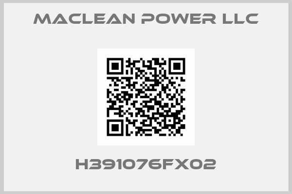 Maclean Power Llc-H391076FX02