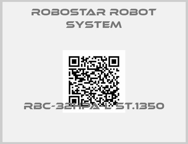 Robostar Robot System-RBC-32HPA-L ST.1350