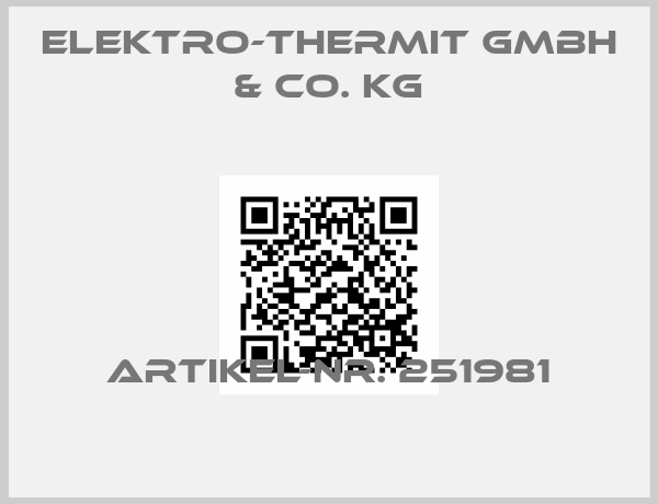 Elektro-Thermit GmbH & Co. KG-Artikel-Nr. 251981