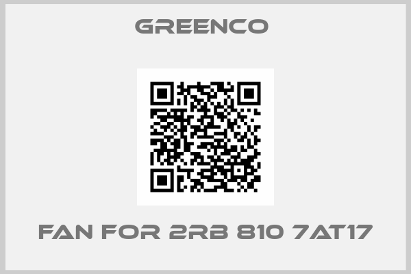 Greenco -fan for 2RB 810 7AT17