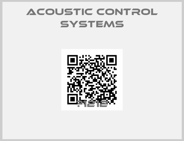 Acoustic Control Systems-А1212