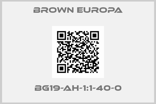 Brown Europa-BG19-AH-1:1-40-0