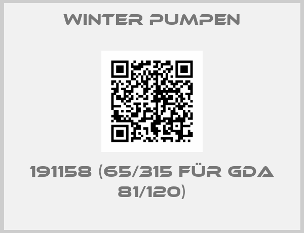 Winter Pumpen-191158 (65/315 für GDA 81/120)