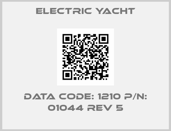 Electric Yacht-Data Code: 1210 P/N: 01044 Rev 5