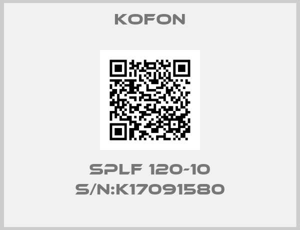 KOFON-SPLF 120-10 S/N:K17091580