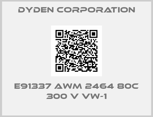 DYDEN CORPORATION-E91337 AWM 2464 80C 300 V VW-1