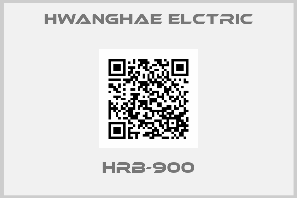HWANGHAE ELCTRIC-HRB-900