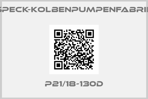 SPECK-KOLBENPUMPENFABRIK-P21/18-130D