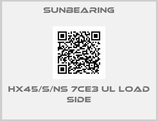 SUNBEARING-HX45/S/NS 7CE3 UL load side