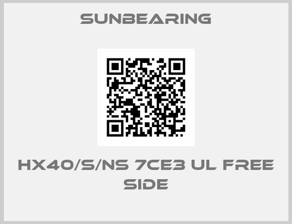 SUNBEARING-HX40/S/NS 7CE3 UL free side