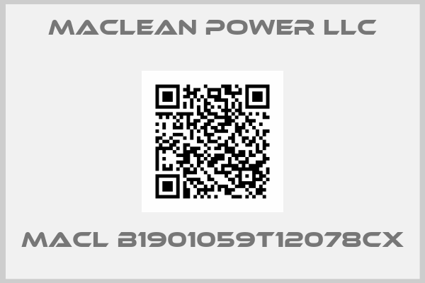 Maclean Power Llc-MACL B1901059T12078CX