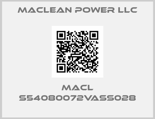 Maclean Power Llc-MACL S54080072VASS028