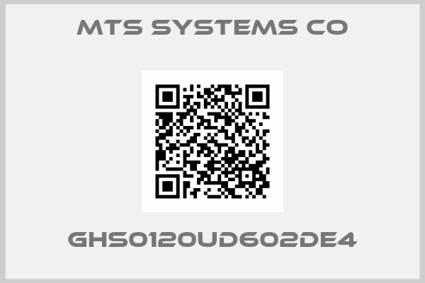 MTS SYSTEMS CO-GHS0120UD602DE4