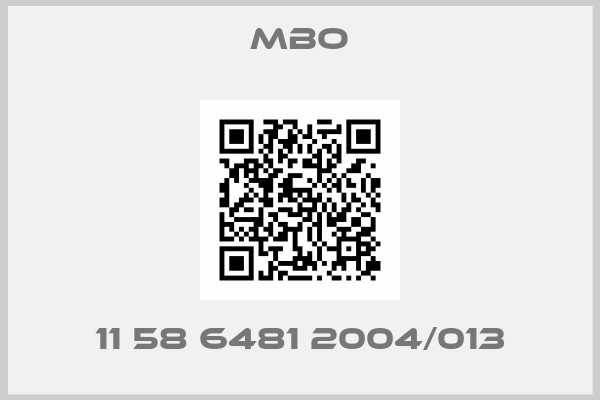 MBO-11 58 6481 2004/013