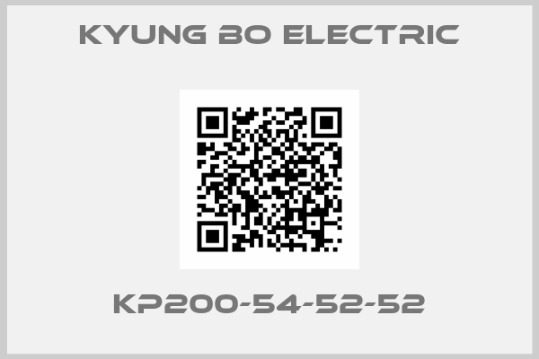 KYUNG BO ELECTRIC-KP200-54-52-52