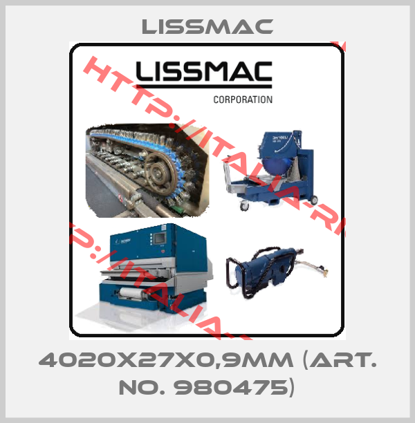 LISSMAC-4020x27x0,9mm (Art. No. 980475)