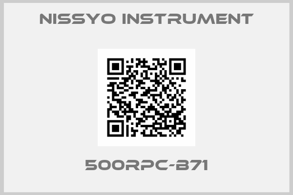 NISSYO INSTRUMENT-500RPC-B71