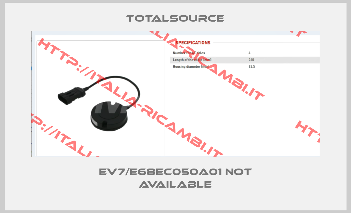 TotalSource-EV7/E68EC050A01 not available