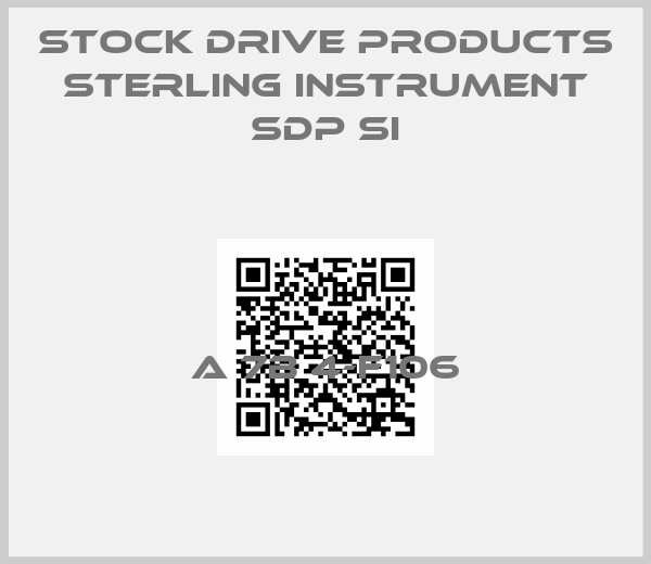 Stock Drive Products Sterling instrument Sdp Si-A 7B 4-F106