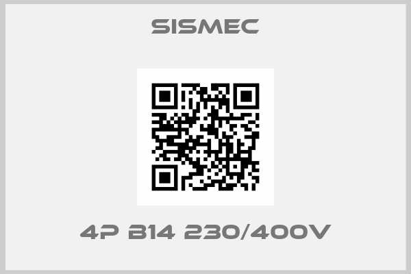 Sismec-4P B14 230/400V