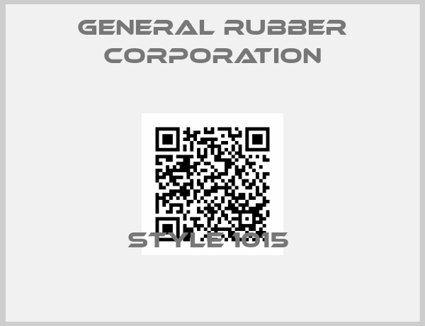 General Rubber Corporation- STYLE 1015 