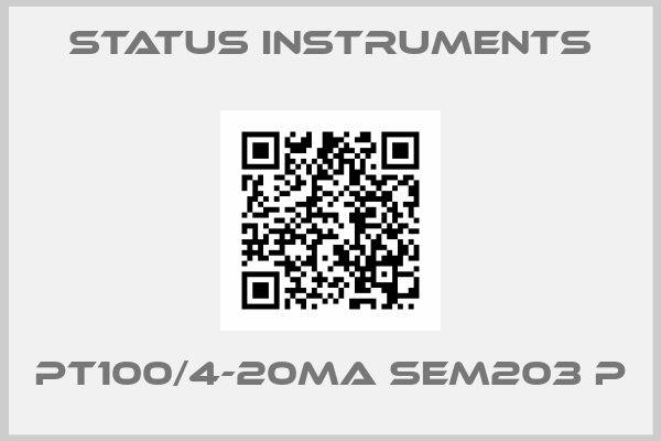 Status Instruments-PT100/4-20mA SEM203 P