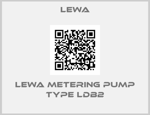 LEWA-LEWA metering pump type LDB2