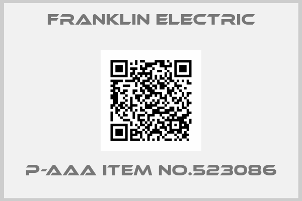 Franklin Electric-  P-AAA Item No.523086