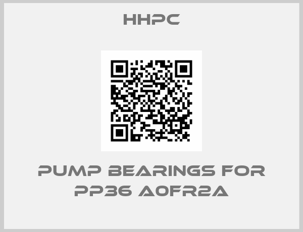 HHPC-pump bearings for PP36 A0FR2A