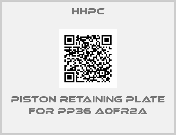 HHPC-piston retaining plate for PP36 A0FR2A