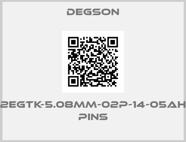 Degson-2EGTK-5.08MM-02P-14-05AH Pins