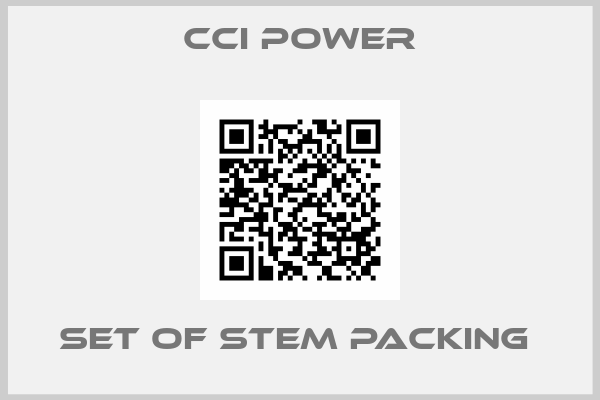 Cci Power-SET OF STEM PACKING 